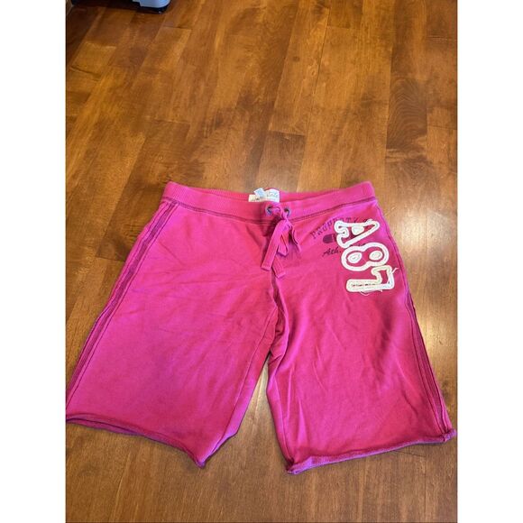 Aeropostale Pants - Y2K Aeropostale Pink 87 Logo Sweat Shorts Women’s Medium Low Rise Lounge